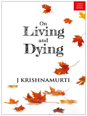 cover image of On Living and Dying